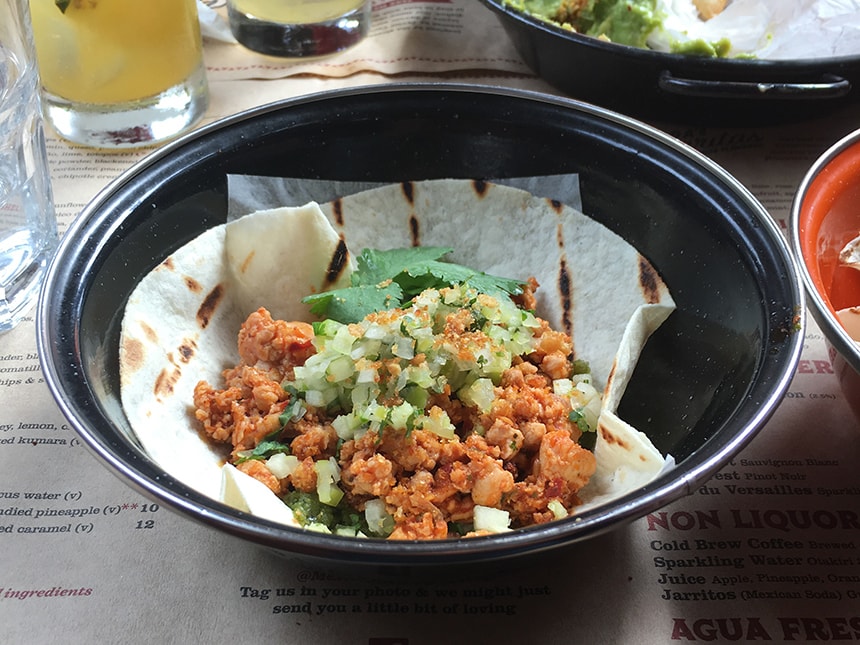 Spicy and flavourful, these chicken tacos were a daily special